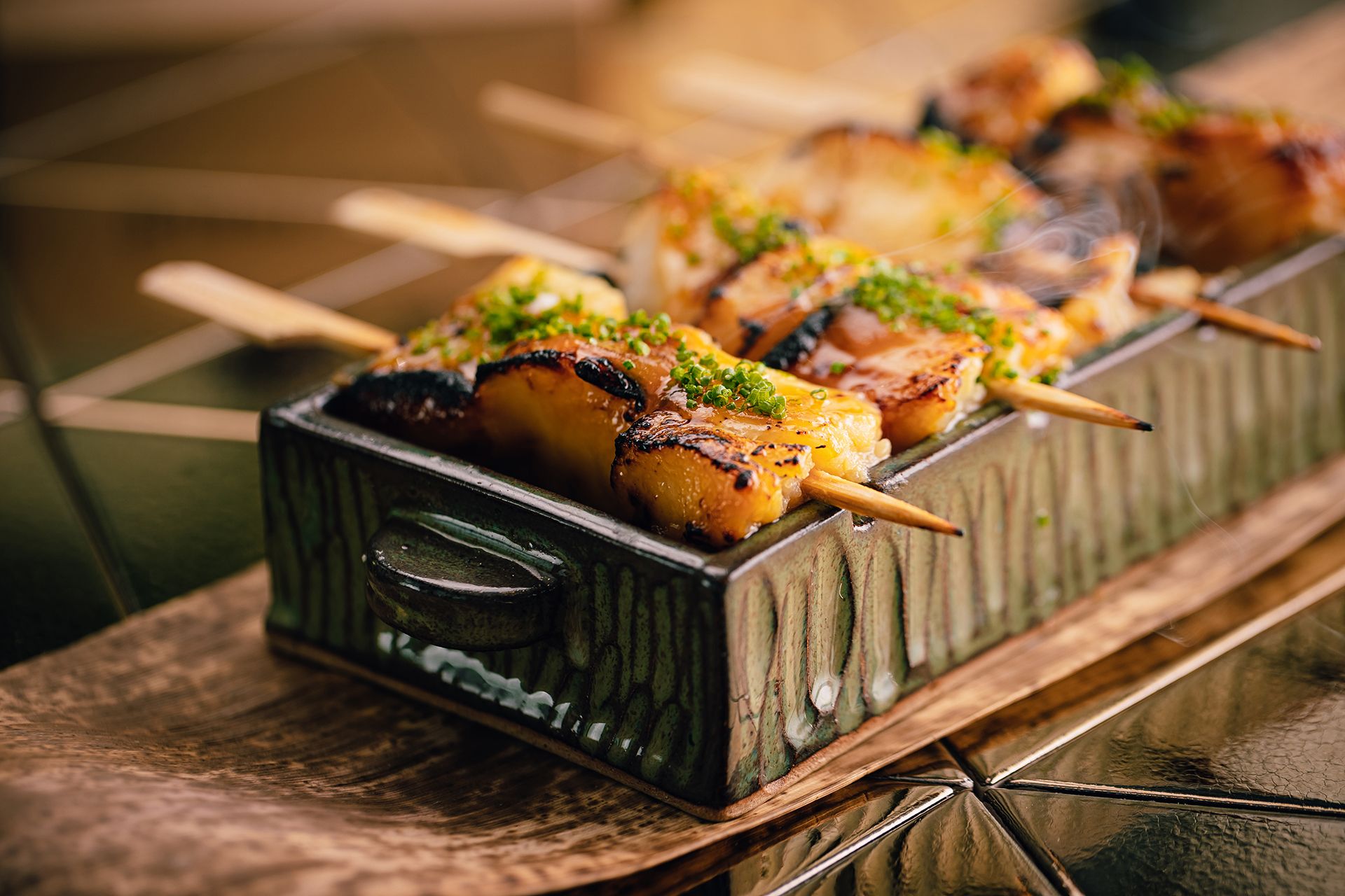 CHILEAN SEA BASS ANTICUCHOS