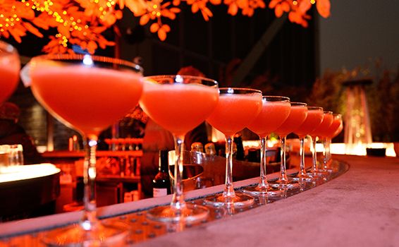 SUSHISAMBA cocktails on the bar