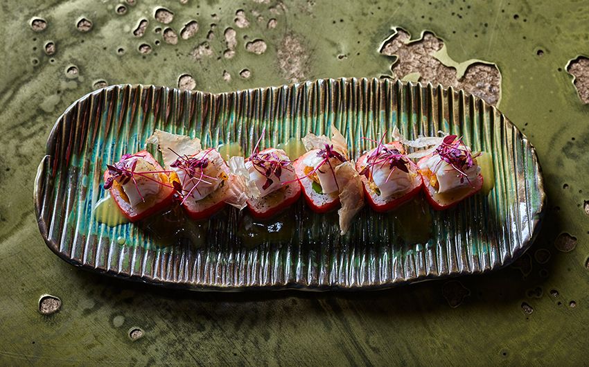 Colorful SUSHISAMBA Sushi Roll