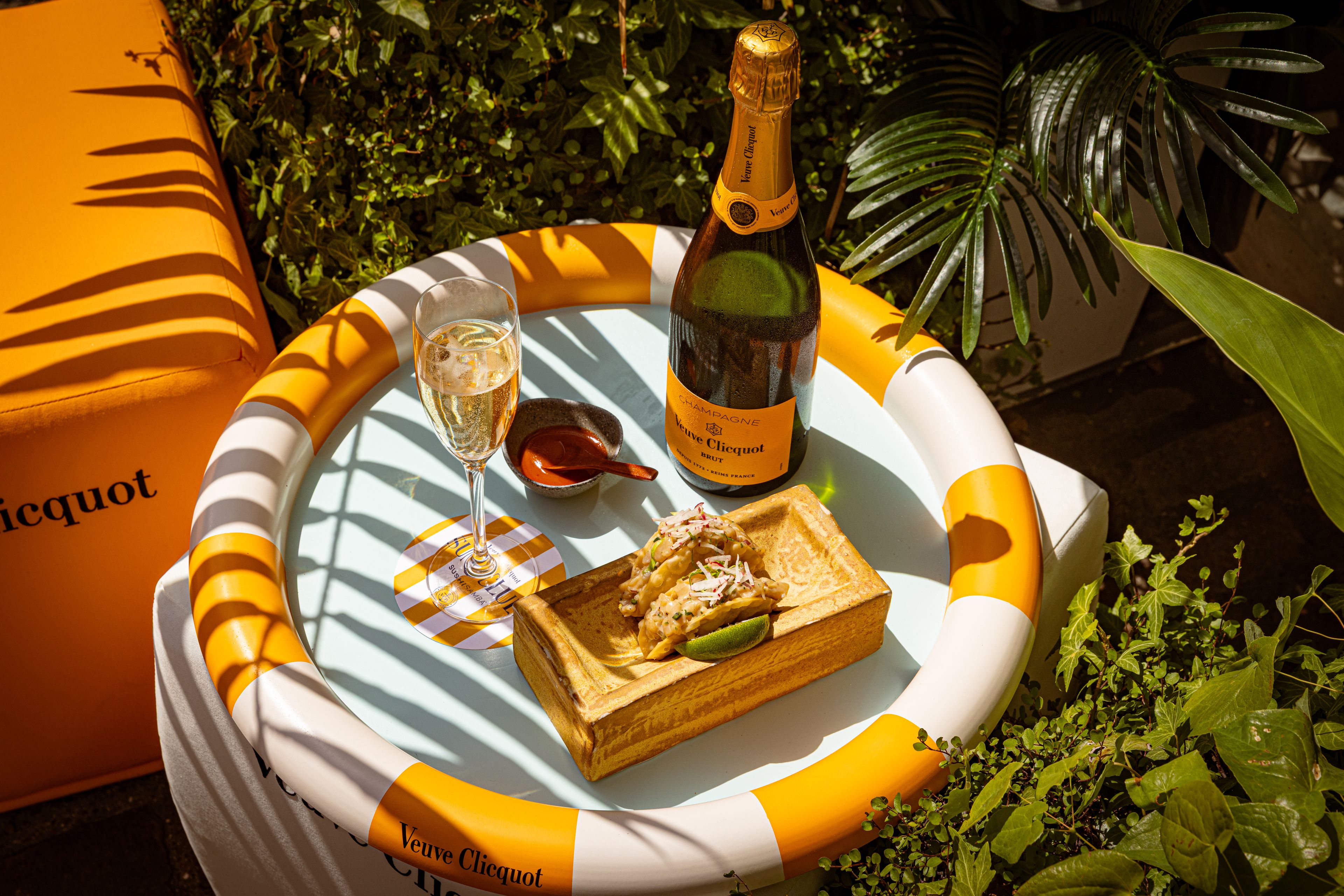 SUSHISAMBA Covent Garden veuve cliquot sun club terrace champagne and taquitos