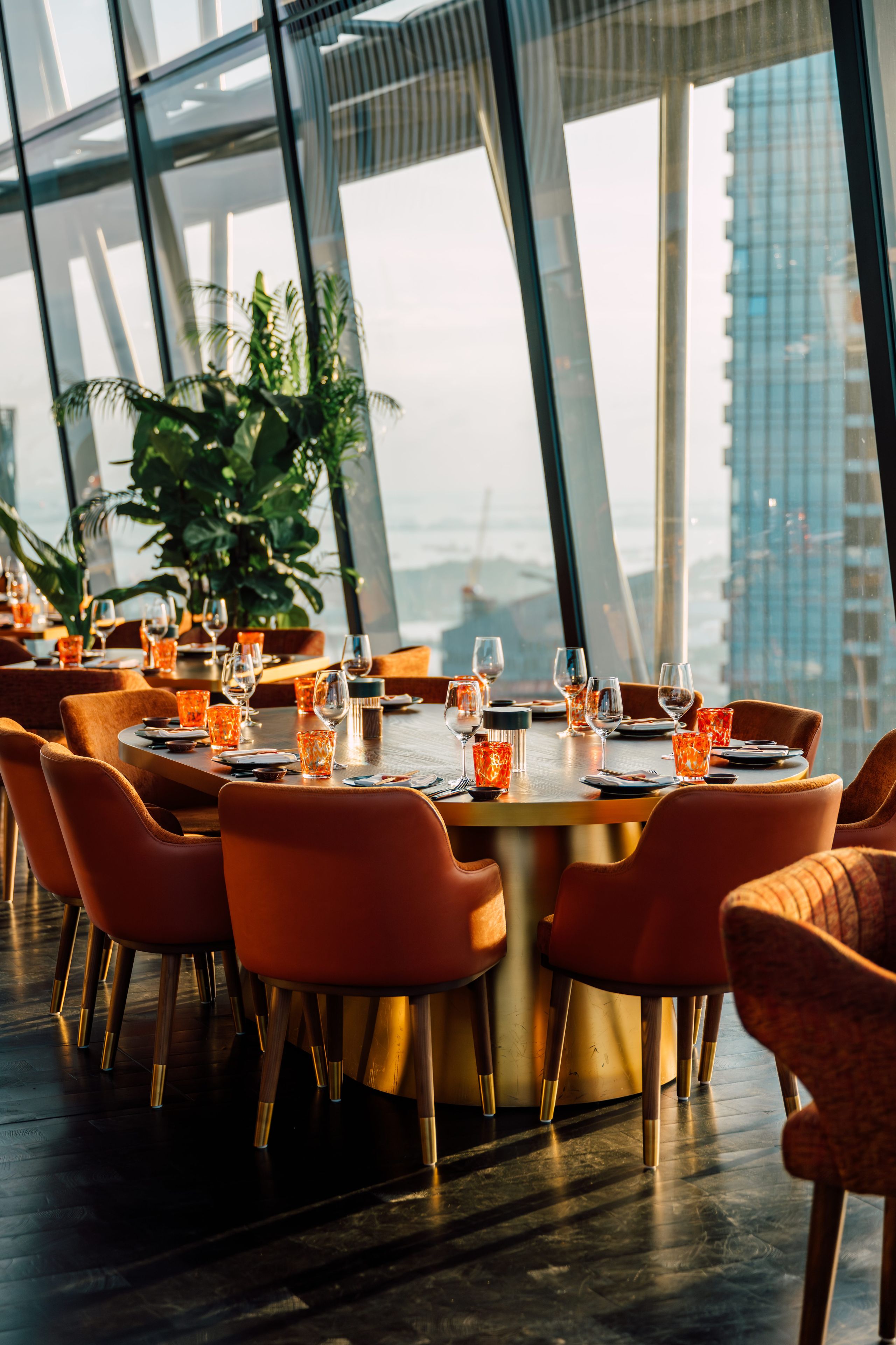 SUSHISAMBA Singapore sunset table setting