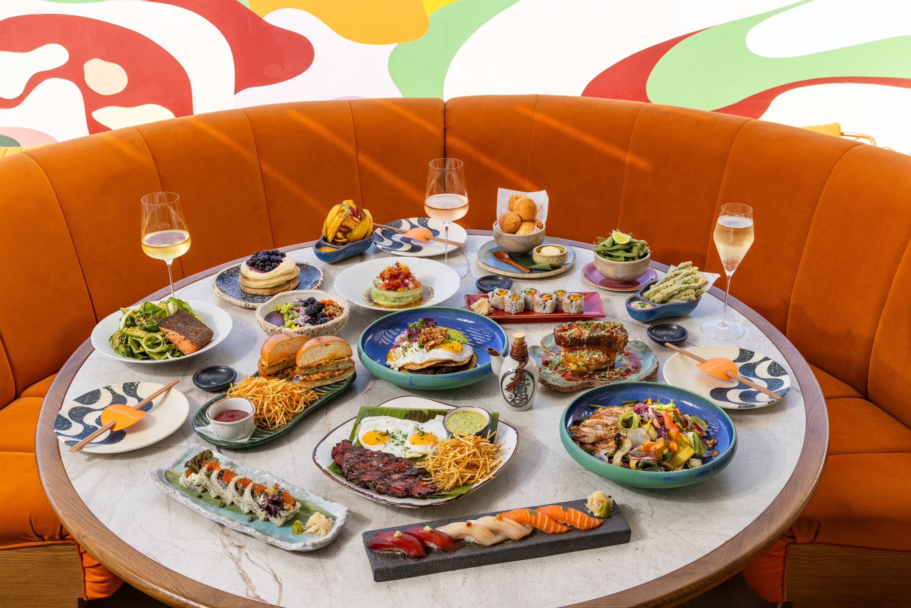Discover SUSHISAMBA Los Angeles SAMBA BRUNCH experience featuring a set sharing style menu