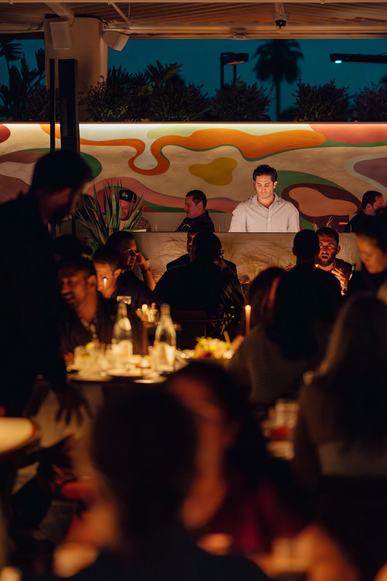SUSHISAMBA Los Angeles DJ spinning late night in dining room